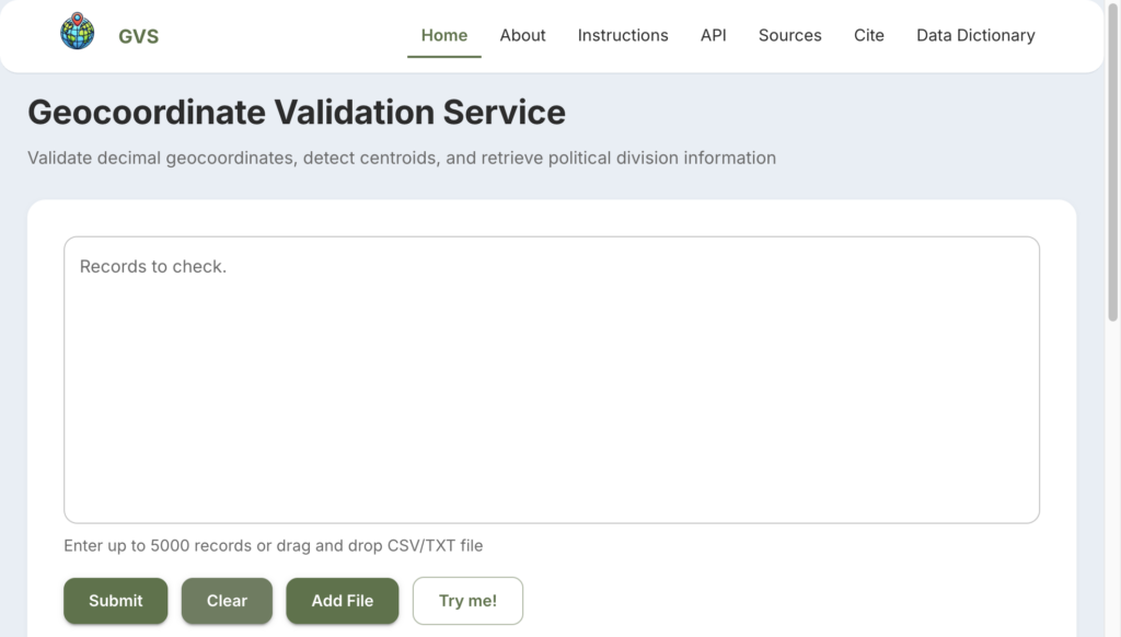 GVS web application